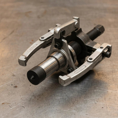 Heavy-Duty Shaft End Protector Caps for Grip-O-Matic Pullers Keep Spindles Safe From Impacts Reduce Vibration Noise Extend Machine Life Durable metal axle guard over spindle.