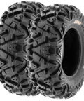All Terrain UTV Tire Set 27x9-12 Front And 27x11-12 Rear Tubeless 6 Ply A033 Durable ATV Tires For Mud Sand And Rocks Set Of Four