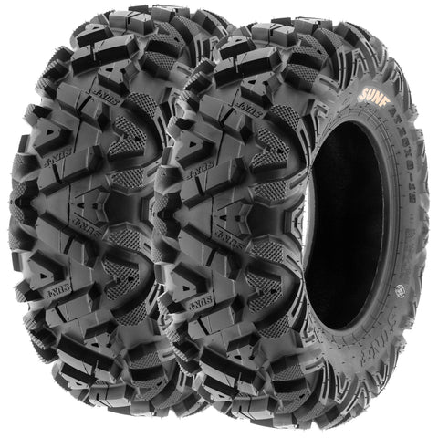 All Terrain UTV Tire Set 27x9-12 Front And 27x11-12 Rear Tubeless 6 Ply A033 Durable ATV Tires For Mud Sand And Rocks Set Of Four