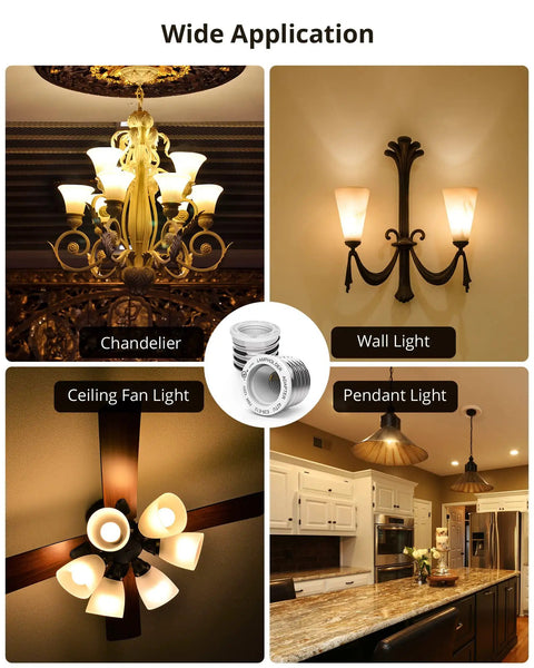 E26 To E12 Light Socket Adapter 6 Pack Converts E26 And E27 Fixtures To E12 Bulbs Ideal For LED And CFL in various light fixtures