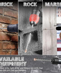 SDS Plus drill bit, 1-1/2 in x 18 in, 4 carbide edges, coated head; for masonry, concrete and natural stone (brick, marble).
