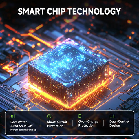Smart chip technology for Programmable Solar Drip Irrigation System For Indoor Houseplants With Auto Shut Off Dual Powered Self Watering Device