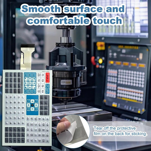 On Off Keypad Replacement For VF0 VF1 VF2 VF3 VF4 Milling Machines 61-0200 membrane switch panel shown with protective film