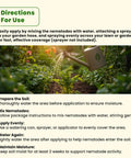 Directions for use with watering can among garden plants using Natural Pest Control Nematodes For Lawn And Garden Hose End Ready Eliminates White Grubs Japanese Beetles Billbugs Chafer Flea Larvae And More Covers 3,000 Sq Ft Chemical Free Lawn Care Kit.