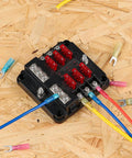 210 Piece Heat Shrink Fork Spade Connectors Set Waterproof Marine Grade U Type Insulated Terminals For 22 To 10 AWG Wires Blue Red Yellow