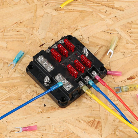 210 Piece Heat Shrink Fork Spade Connectors Set Waterproof Marine Grade U Type Insulated Terminals For 22 To 10 AWG Wires Blue Red Yellow