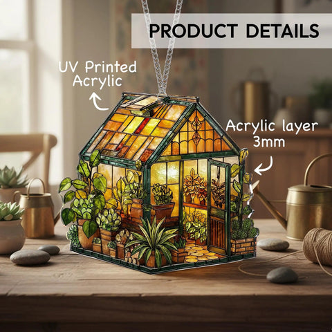 Acrylic Plant Ornament With Faux Stained Glass Suncatcher For Garden Lovers Lightweight Christmas Tree Decor Perfect Gift For Women Mom Grandma Nature Themed Home Accent For Plant Lovers Indoor Greenery Just One More 2025
