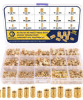 Heavy Duty Brass Knurled Threaded Inserts Kit For Plastic Injection Molding M2 M3 M4 M5 Heat Set Female Thread Nuts 500Pcs