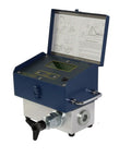 Inline Digital Hydraulic Flow Meter With 6000 PSI, 800 L And 200 GPM Max Flow, Pressure Test Kit showing control panel and connections