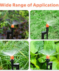 180 Degree Micro Sprinkler Heads With 12 Inch Stakes And One Quarter Inch Tubing in garden settings