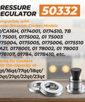 Pressure Canner Regulator 5 10 15 Lb Replacement Fits 18Qt 20Qt 21Qt 22Qt 23Qt Canners, Solid Parts For 0175001 0175510 display