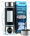 Hydrogen Water Bottle With 6000 PPB Concentration Portable 16.2 Oz Generator And SPE PEM Ionizer for skin hydration and wellness.