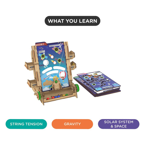 Payload Control Galaxy Quest Hands On STEM Building Kit Fun For Kids 6 7 8 9 10 Plus Educational DIY Wood Craft Set For Boys And Girls Featuring Creative Construction Science Engineering And Space Gravity Experiments, wooden learning board with space modules