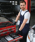 Mechanic using Magnetic Tool Box Labels With Icon 80 Pieces Pre Printed Drawer Markers Strong Magnet Tags For Steel Cabinets