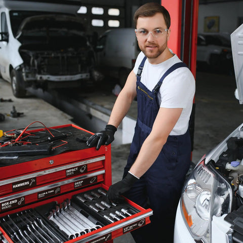 Mechanic using Magnetic Tool Box Labels With Icon 80 Pieces Pre Printed Drawer Markers Strong Magnet Tags For Steel Cabinets