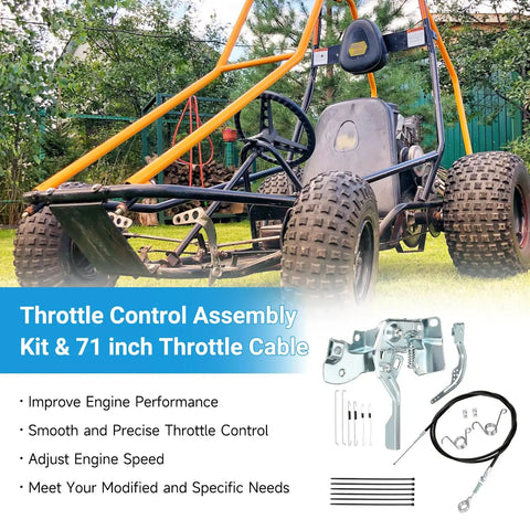 Go Kart Throttle Cable And Throttle Linkage Assembly Kit For Predator 212CC And 196CC OHV Engines GX160 GX200 in packaging