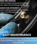 Installing TPMS Tire Valve Caps Set Of 4 Black Alligator EHA Secure Air Pressure Caps For Audi BMW Mercedes Porsche Tesla VW