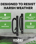 Heavy Duty Sliding Patio Glass Door Handle Replacement Kit Featuring Non Mortise Offset Latch And Matte Black Finish For Thick Frames and features including anti-corrosion.