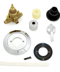 Temp-Gard I Shower Only Valve With Lever Handles, Pressure-Balanced Brass Shower Valve With Maximum Temperature Limit Stop, parts shown