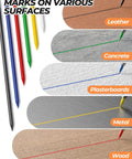 Four Pack Carpenter Pencils With Sharpener And 52 Refills, Pro Grade Mechanical Pencils marking on wood, metal, plasterboards, concrete.