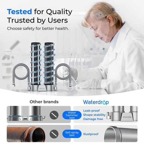 Scientist testing DST Under Sink Water Filter System For Cold Municipal Tap Water, NSF Certified Elements with lab setup