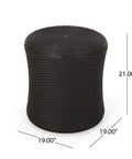 Wallice Outdoor Patio Table Dark Brown Built To Last With Weather Resistant Polypropylene Resin For Backyard Deck Or Patio Use