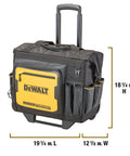 18 Inch Rolling Tool Bag With 27 Pockets For Rough Jobsites IP54 Water Resistant Compartment Built Tough From 1680D Fabric