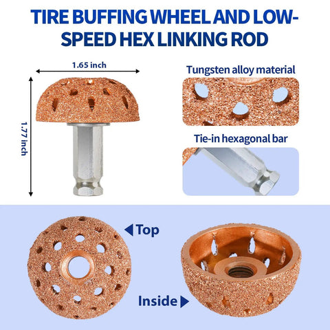 Top Shelf 33 Piece Tire Patch Kit With 30 Rubber Inserts In Three Sizes Plus Roller And Scraper For Quick Car Motorcycle And Bike Repairs That Make Fixing Flat Tires A Snap Hella Tough Gear For Every Road tungsten alloy tire buffing wheel with hex linking rod