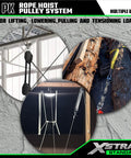 Rope Hoist Pulley System 1000 Lb Capacity 5 To 1 Block And Tackle With 50ft Beefy Pulley Stainless Steel 304 Rust Proof outdoor use