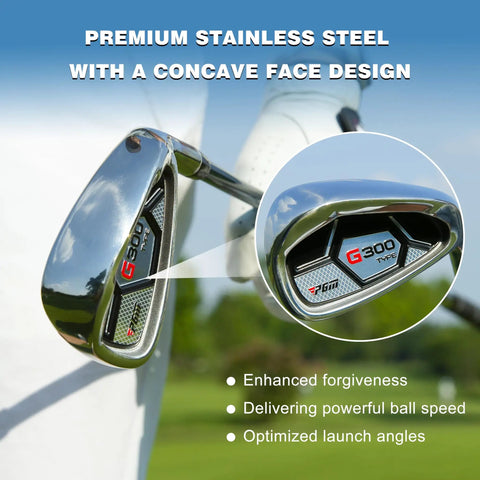Single 7 Iron Golf Club For Men Right Handed Forgiving Design With Graphite Shaft And Easy Control Grip, close-up view