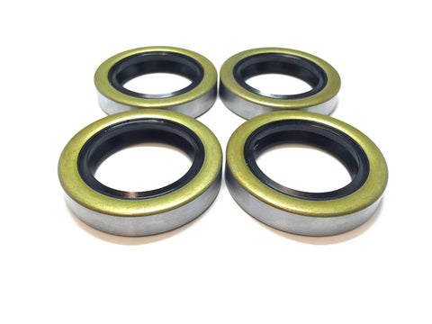 Pack Of 4 Beefy Double Lip Trailer Axle Hub Grease Seals 1.68 Inch By 2.56 Inch By 0.50 Inch For One Three Eighths Inch Axles Rubber