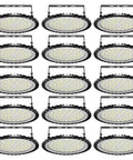 15 Pack 200W LED High Bay Lights UFO Style 6500K Daylight White 20000 Lumens For Warehouse Workshop Garage Factory Area Lighting Fixtures