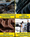 Good Stuff Surface Protectant For Vinyl, Rubber And Plastic Shields Your Ride, Luggage, Handbags, Sporting Gear And More From UV, Oxygen, And Ozone. Water Based, Low VOC, 18 Oz, Case Of 12 for dashboards, tires, vinyl, and auto shops