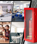 Two Pack Ten Pound Fire Extinguisher Cabinet For Wall Or Surface Mount Red 22 Gauge Steel Built To Last Heavy Duty