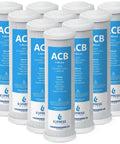 10 Pack Activated Carbon Block Water Filter Replacement For Under Sink And Reverse Osmosis Systems 5 Micron 10 Inch Filter