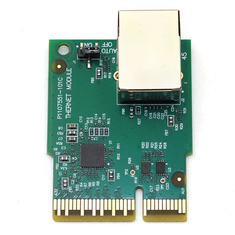 Heavy Duty Wired Ethernet Module For Zebra ZD421 ZD411 ZD611 Label Printer with gold connectors and Ethernet port.