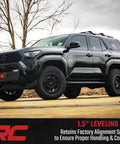 2025 Toyota 4Runner with 1.5 Inch Bolt On Leveling Kit for increase ground clearance and level stance, off-road ready look