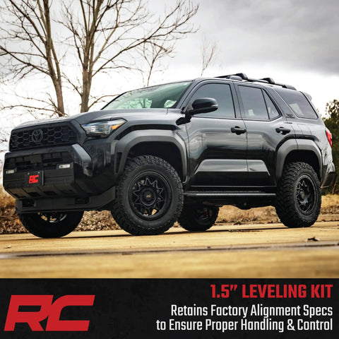 2025 Toyota 4Runner with 1.5 Inch Bolt On Leveling Kit for increase ground clearance and level stance, off-road ready look