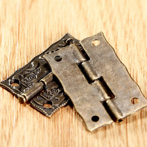2 Pack Cabinet Door Hinges 36x23mm Wooden Box Decorative Hinges With Screws And Storage Box, Easy Install
