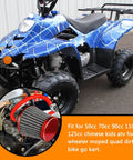 Blue ATV equipped with PZ20 Carburetor Kit With Air Filter CDI Box Ignition Coil Starter Solenoid Relay And Voltage Regulator for 50cc-125cc