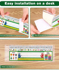 36 Pieces Clear Nameplate Pocket Self Adhesive Desk Name Tag Covers for School Classrooms and Offices, 13.5 x 4.9 Inches
