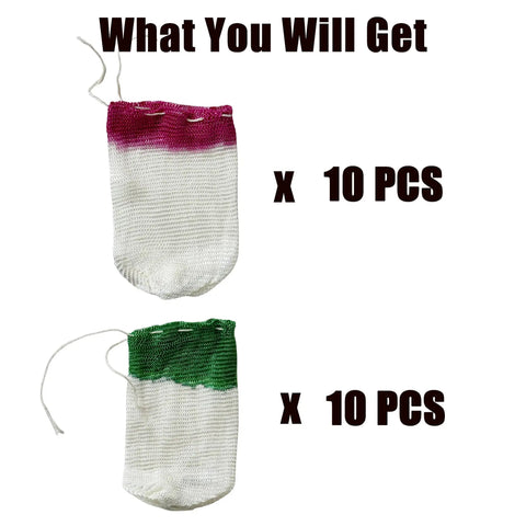 20 Pack Propane Lantern Mantles With U Shape Design And String Tie For Universal Fit On Outdoor Camping Lamps Green And Burgundy Tops.