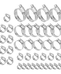 Dude, grab this killer 40 piece stainless steel hose clamp kit covering 1/4 inch to 1-1/2 inch sizes perfect for fixing your fuel line, plumbing jobs, garden hose, or any tube work without worrying about rust or corrosion ever again., assorted stainless steel hose clamps