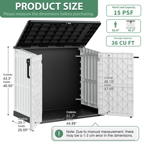 Hella Spacious 36 Cubic Feet Horizontal Resin Outdoor Storage Cabinet With Lockable Doors And No Sweat Assembly Totally Weatherproof Patio Shed For Lawn Mower And Pool Gear