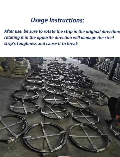 Heavy Duty Drain Auger With 98 Foot Spiral Cable To Knock Out Grease Buildup And Tree Roots Like A Champ laid out in a warehouse.
