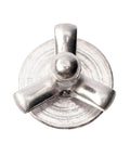 Top view of a 50 Pack Aluminum Pop Rivet 3/16 Inch Grip, 1 Inch Length, Large Head, Tri Fold Expanding Rivet, 5/8 Inch Flange, Silver.