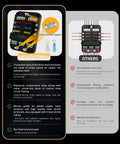 Comparison chart featuring 12V 6 Way Fuse Block With Relay For Marine And RV Applications alongside competitor features and benefits.