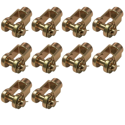 10 Pack Slack Adjuster Clevis Pin Kit For Air Brake Chambers With One Half Inch Pin Push Rod Clevis And Five Eighth Inch Female Thread