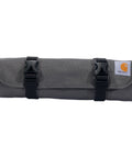 18 Pocket Tool Roll Bag With Rain Defender Pro Grade Heavy Duty Water Resistant 600 Denier Polyester For Tools And Gear Gray Roll Up Organizer