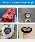 Expandable Mechanical Seal Cleanout Pipe Plug For Sewer Cap Cover No Nonsense Leakproof Twist Plug With Stainless Steel And Nitrile Rubber Heat Resistant Oil Resistant Anti Freeze Wear Resistant Heavy Duty, 45mm scupper plug installed